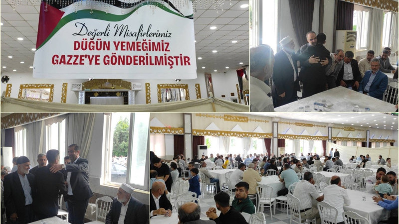 Düğün yemeği masrafını Gazze’ye bağışladılar