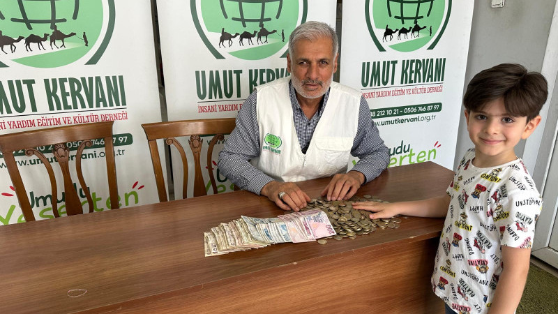 6 Yaşındaki Metin’den Gazze için yürek ısıtan bağış