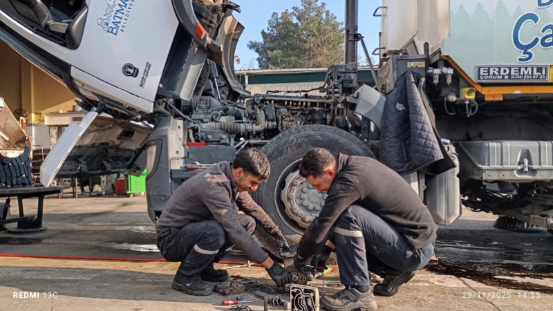 Belediye araç bakımlarında örnek çalışmalara imza attı