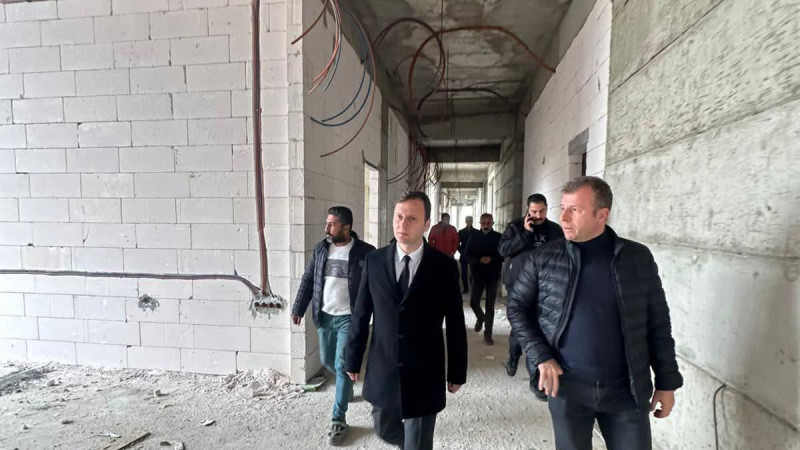 GÜNGÖR, VALİLİK İNŞAATINI İNCELEDİ