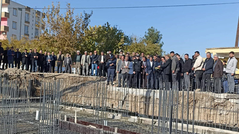 Kobin mahallesi camisinin temeli dualarla atıldı