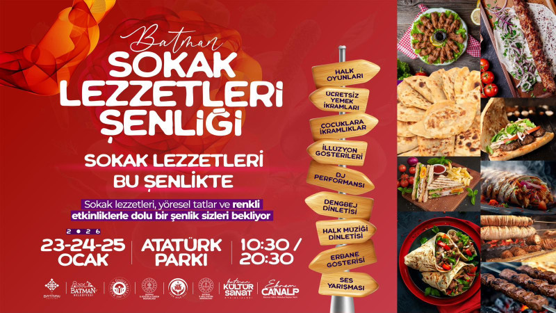 Batman’da Sokak Lezzetleri Şenliği Başlıyor