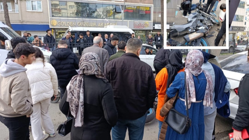 ATATÜRK BULVARI’NDA MOTOSİKLET KAZASI