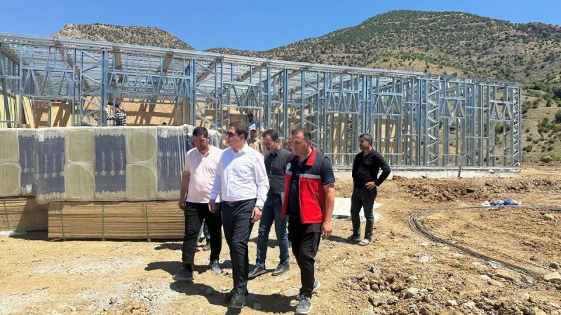KAYMAKAM BAŞAR, TARIM MÜDÜRLÜĞÜ İNŞAATINI İNCELEDİ